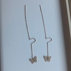 Brandy Melville Drop Earrings. Gold-Butterfly